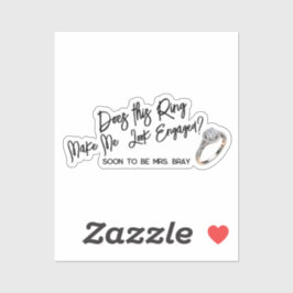 Adesivo Presente de Noivado de Chic para Bride Show do Ane