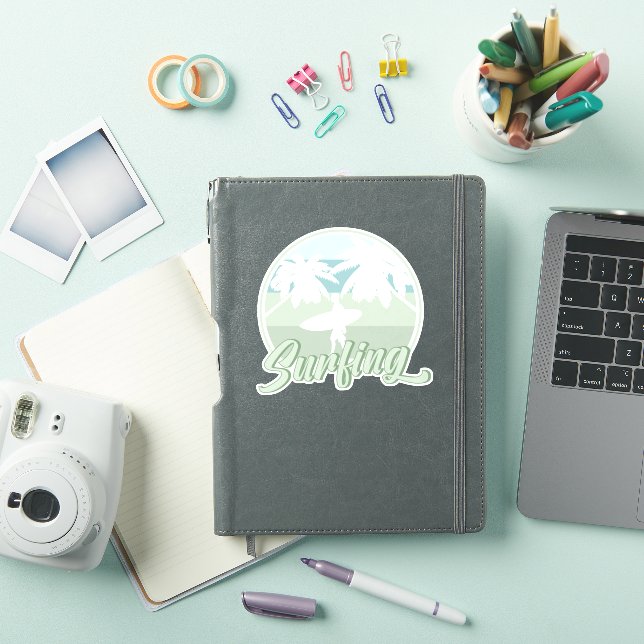 Adesivo Presente de surfão de surfborato na plataforma de  (Capa para iPad)