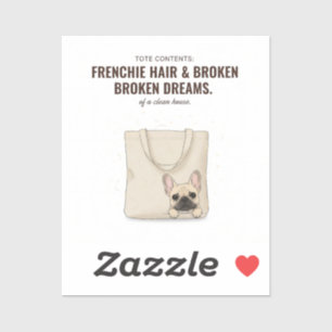 Adesivo Presente Divertido para Mãe de Cachorro Frenchie c