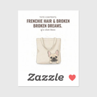 Adesivo Presente Divertido para Mãe de Cachorro Frenchie c