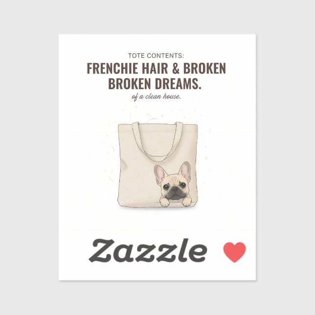 Adesivo Presente Divertido para Mãe de Cachorro Frenchie c (Folha)