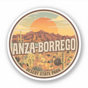 Adesivo Presente do deserto do Vintage Anza Borrego Desert