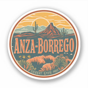 Adesivo Presente do deserto do Vintage Anza Borrego Desert