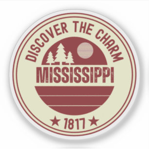 Adesivo Presente do Estado do Mississippi - Presente do Es