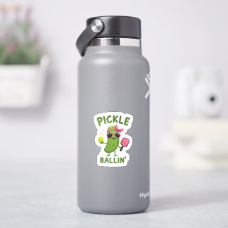 Adesivo Presente do Jogador de Pickleball - "Pickle Ballin