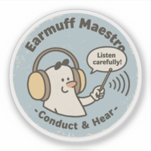 Adesivo Presente engraçado de músico de audiologia
