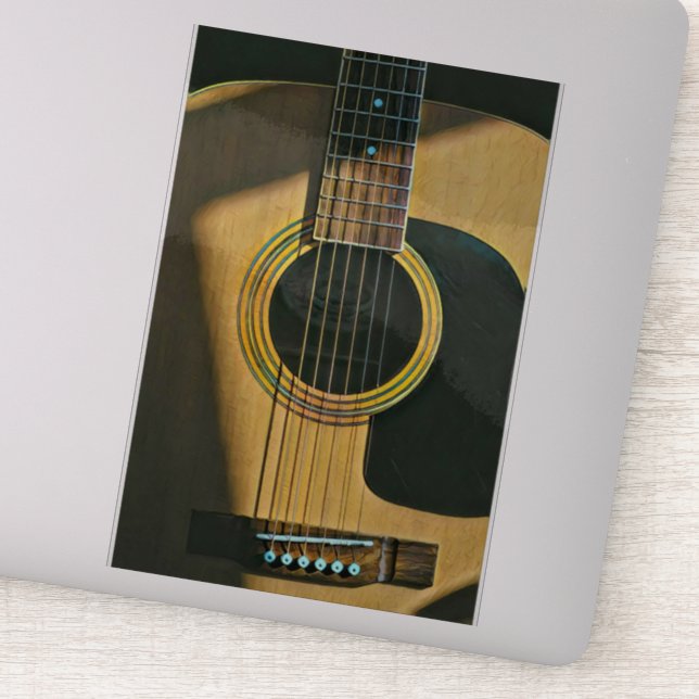 Adesivo Presente para guitarrista músico (Detalhe)