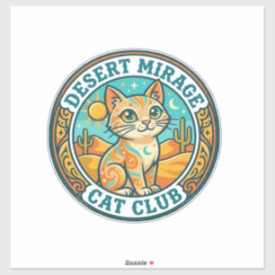 Adesivo Presente para Mãe de Gato Miragem do Deserto - Mir