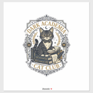Adesivo Presente para Pai de Gato Dark Academia - Dark Aca