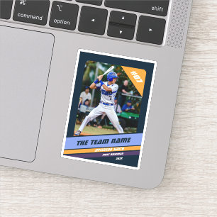 Adesivo Presente Personalizado para Jogador de Beisebol Az