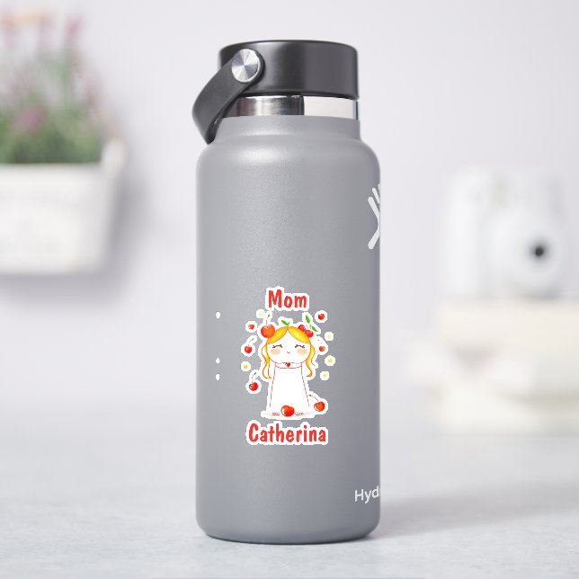 Adesivo Presente personalizado para tia-mãe avó (HidroFlask)