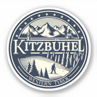 Adesivo Presentes da estância de esqui Kitzbuhel Town Áust