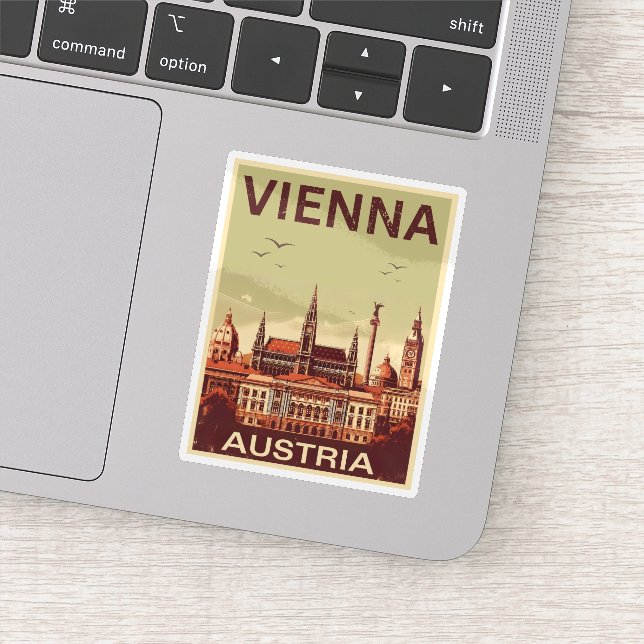 Adesivo Presentes da silhueta da cidade de Viena Áustria r (Detalhe)