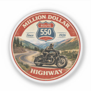 Adesivo Presentes de motocicleta da Million Dollar Highway