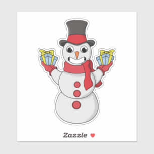 Adesivo Presentes de Snowman