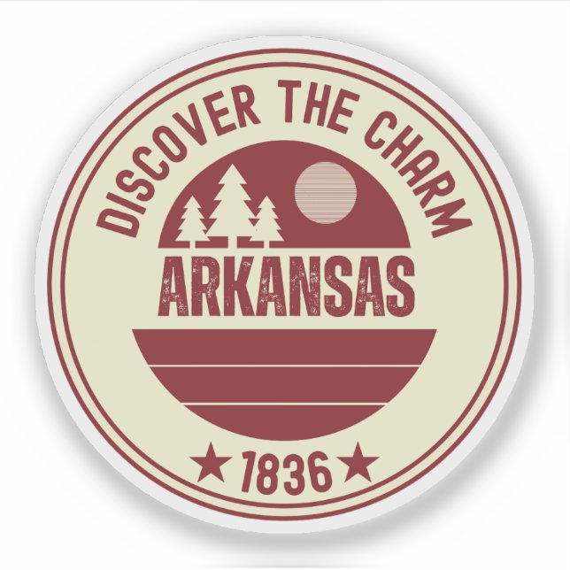 Adesivo Presentes do Arkansas Razorbacks - Presente do Est (Frente)