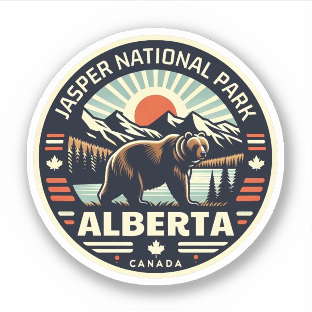 Adesivo Presentes do Parque Nacional Jasper Alberta Canadá (Frente)