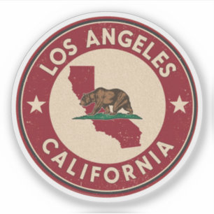 Adesivo Presentes vintage Los Angeles, Califórnia