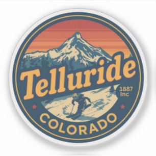 Adesivo presépios presentes Telluride colorado esqui outdo