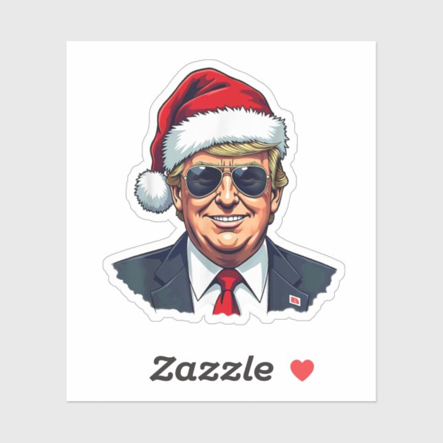 Adesivo Presidente Trump Christmas Retornando a América (Folha)