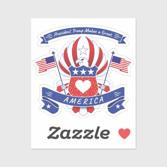 Adesivo Presidente Trump faz uma AMÉRICA Excelente (Folha)