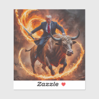 Adesivo Presidente Trump Triumph On a Bull