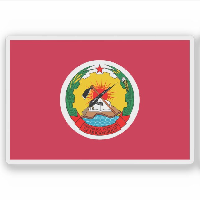 Adesivo Presidential Flag of Mozambique (1975-1983) (Frente)