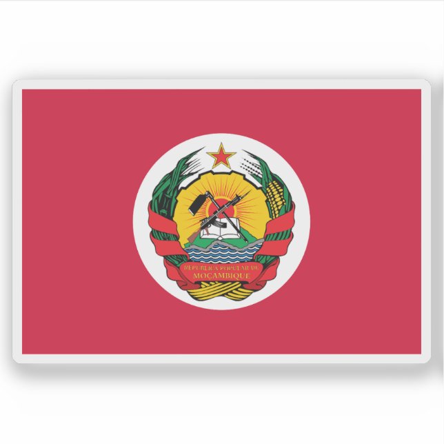 Adesivo Presidential Flag of Mozambique (1983-1990) (Frente)