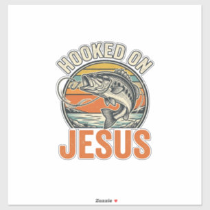 Adesivo Preso a Jesus Fé em Pesca de Bass Antiga