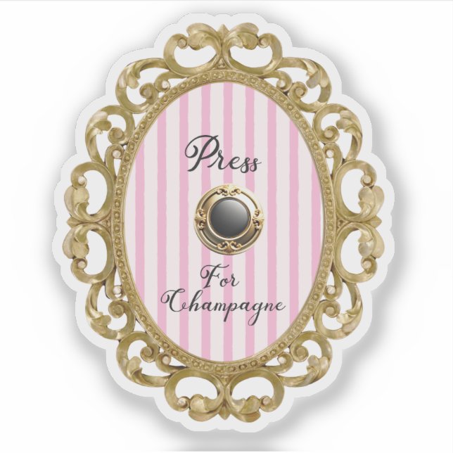Adesivo Press For Champagne Pink Gold Baroque Luxury Frame (Frente)