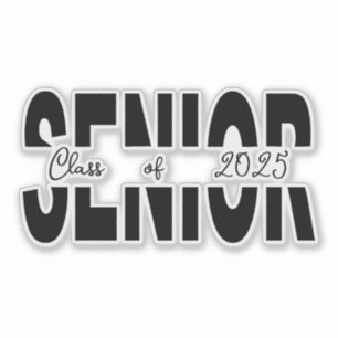 Adesivo Preto clássico Senior personalizado