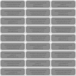 Adesivo Preto de Casamento Gótico no Endereço de Convidado