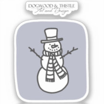 Preto e Branco sobre Doodle Winter Snowman