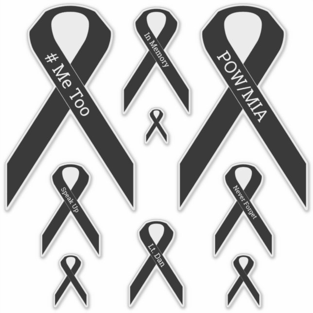 Adesivo [Preto] #ME TAMBÉM, Vinil de Fita de Consciência P (Frente)