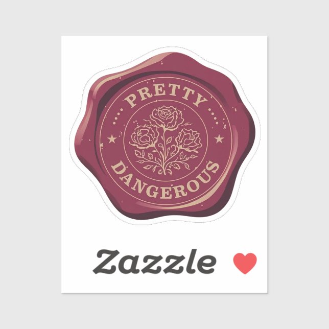 Adesivo pretty dangerous seal wax sticker | historical man (Folha)