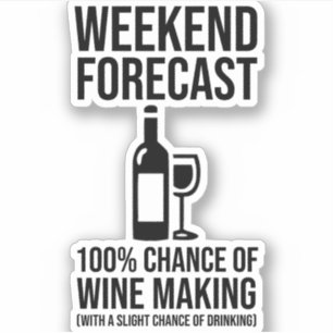 Adesivo Previsão de Fim de Semana - 100% de Chance de Prod
