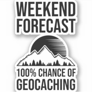 Adesivo Previsão do Fim de Semana - 100% de Chance de Geo