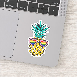 Adesivo Pride Pineapple   Sinalizador arco-íris Óculos de 