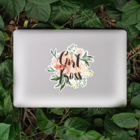 Primavera Blush Peach Watercolor Floral Girl Boss
