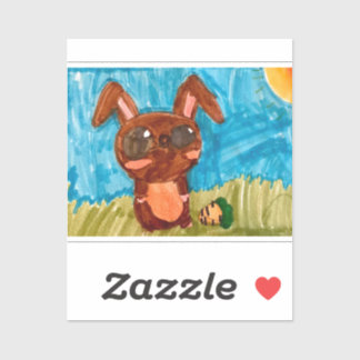 Adesivo Primavera Bunny Sticker - Castanho