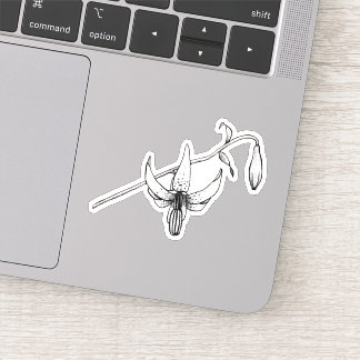 Adesivo Primavera Floral | Columbia Lily | Vinheta botânic