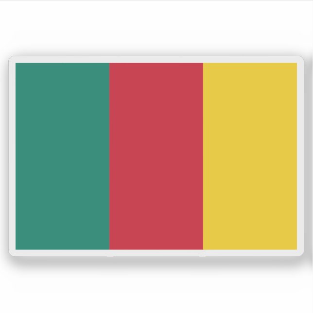 Adesivo Primeira bandeira dos Camarões (1960-1961) (Frente)