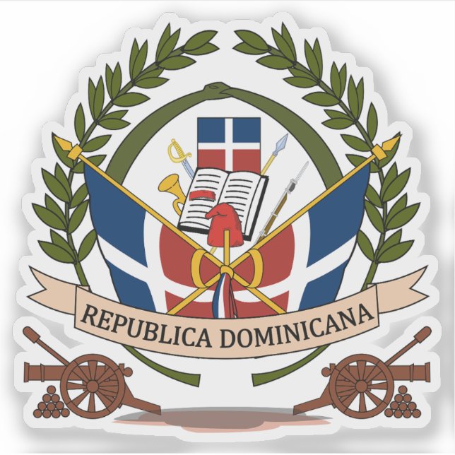 Adesivo Primeira casaco de armas do Dominicano (1844) (Frente)