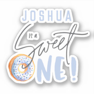 Adesivo primeiro aniversario azul doce