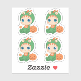 Adesivo Primeiro Halloween - Conjunto de Figuras do Dragão