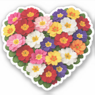 Adesivo Primrose Heart February Birth Flower