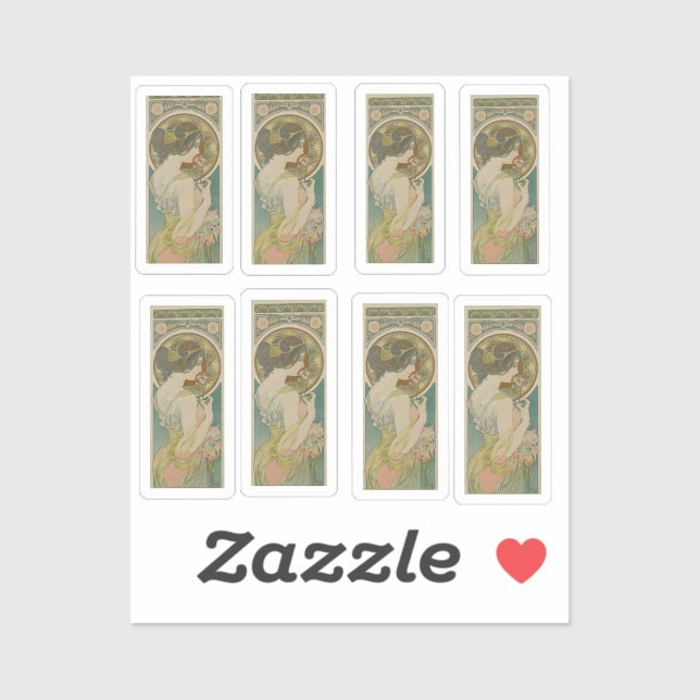 Adesivo Primrose por Alphonse Mucha (1899) (Folha)