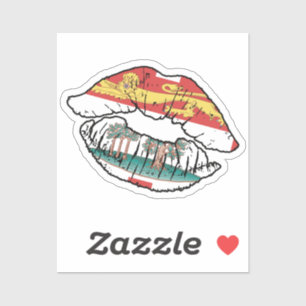 Adesivo Prince Edward Island Lipstick Love Flag