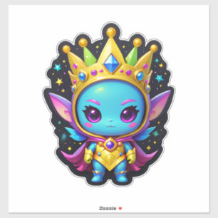 Adesivo Princesa Alienígena Azul