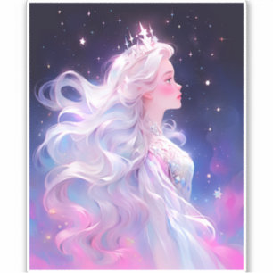 Adesivo Princesa Anime Feita De Estrelas